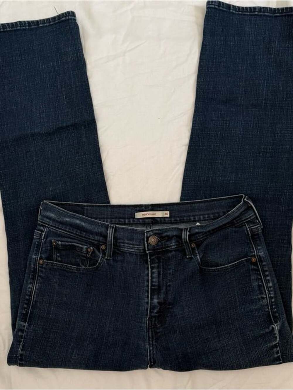 505 Straight Levi's Straight Leg Jeans in Dark Blue Wash